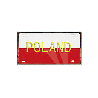 Plaque métal déco vintage 🌍 POLOGNE N° 1 ✔