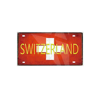 Plaque métal déco vintage 🌍 SUISSE N° 2 ✔