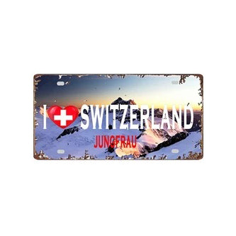 Plaque métal déco vintage 🌍 SUISSE N° 65 ✔