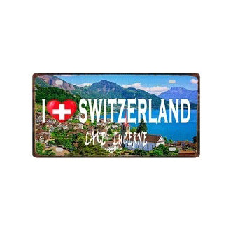 Plaque métal déco vintage 🌍 SUISSE N° 64 ✔