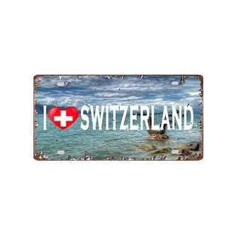 Plaque métal déco vintage 🌍 SUISSE N° 69 ✔