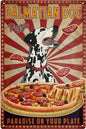 DALMATIEN PLAQUE DALMATIEN DOG PIZZA PARADISE ON YOUR PLATE