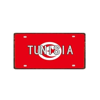 Plaque métal déco vintage 🌎 TUNISIE N° 4 ✔