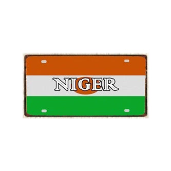 Plaque métal déco vintage 🌍 NIGER N° 1 ✔