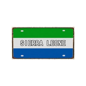 Plaque métal déco vintage 🌍 SIERRA LEONE N° 1 ✔