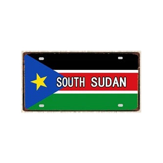 Plaque métal déco vintage 🌍 SOUDAN DU SUD N° 1 ✔