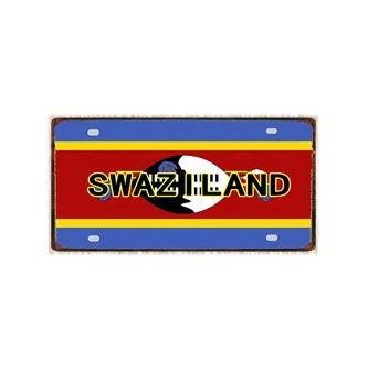 Plaque métal déco vintage 🌍 SWAZILAND N° 1 ✔