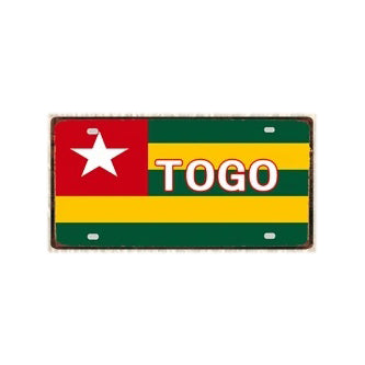 Plaque métal déco vintage 🌍 TOGO N° 1 ✔