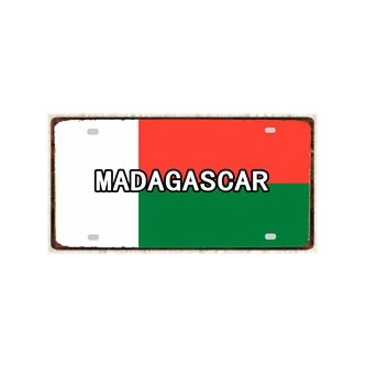 Plaque métal déco vintage 🌍 MADAGASCAR N° 3 ✔