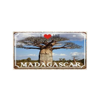 Plaque métal déco vintage 🌍 MADAGASCAR N° 7 ✔