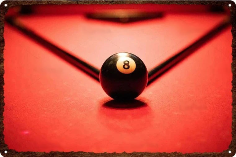 Plaque métal déco vintage 🎱 BILLARD N° 15 ✔