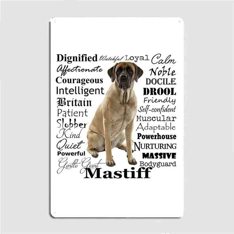 MASTIFF Plaque métal décorative vintage