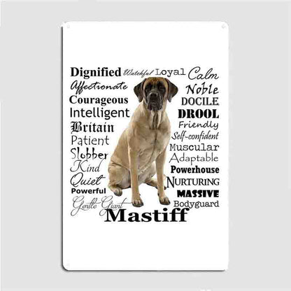 Plaque métal déco vintage 🐕  MASTIFF N° 11 ✔