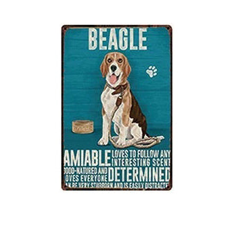 Plaque métal déco vintage 🐕‍🦺 BEAGLE N° 23 ✔