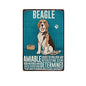 Vintage dekorativer Metallteller 🐕‍🦺 BEAGLE N° 23 ✔ 