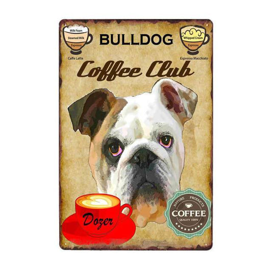 Plaque métal déco vintage 🐕  BULLDOG N° 56 ✔