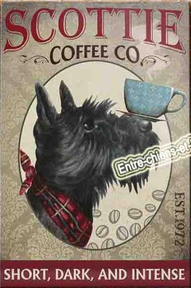 Plaque métal déco vintage 🐕‍🦺 SCOTTISH TERRIER N° 4 ✔