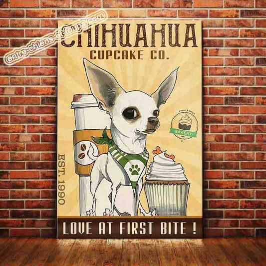 CHIHUAHUA PLAQUE CUPCAKE CO. LOVE AT FIRST BITE