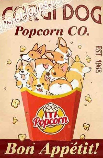 CORGI PLAQUE CORGI DOG POPCORN CO.