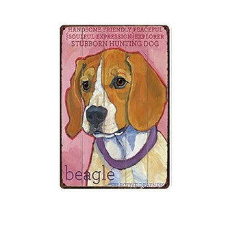 Plaque métal déco vintage 🐕‍🦺 BEAGLE N° 22 ✔