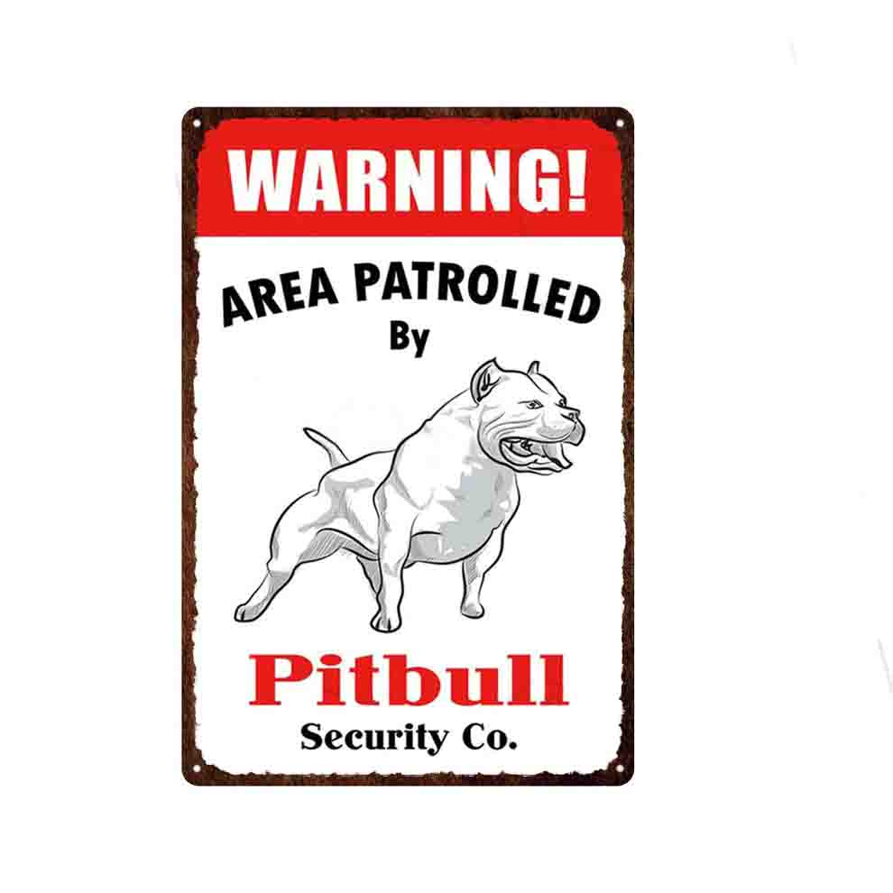 PITBULL Plaque métal décorative vintage