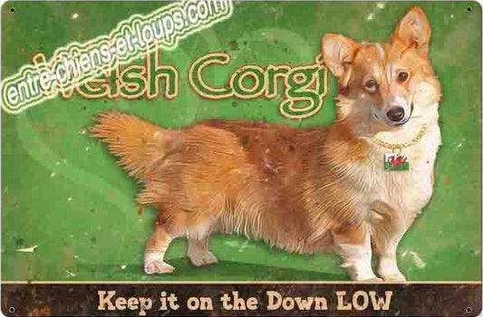 CORGI PLAQUE WELSH CORGI KEEP IT ON THE DOWN LOW