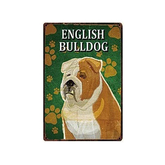 Plaque métal déco vintage 🐕  BULLDOG N° 52 ✔