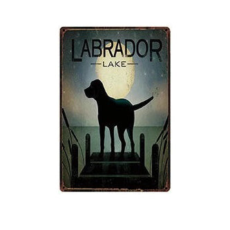 Plaque métal déco vintage 🐕 LABRADOR N° 32 ✔