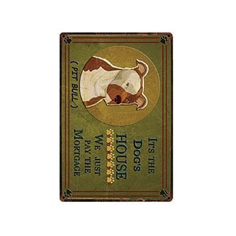 Plaque métal déco vintage 🐕 PITBULL N° 19 ✔