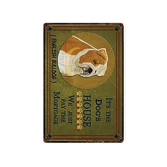 Plaque métal déco vintage 🐕  BULLDOG N° 54 ✔