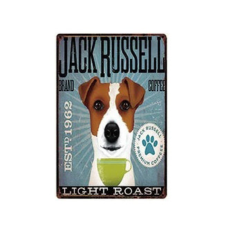 Plaque métal décorative vintage 🐕 JACK RUSSEL N° 61 ✔