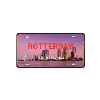 Plaque métal déco vintage 🌍 ROTTERDAM Pays-Bas N° 25 ✔