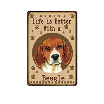 Plaque métal déco vintage 🐕‍🦺 BEAGLE N° 35 ✔