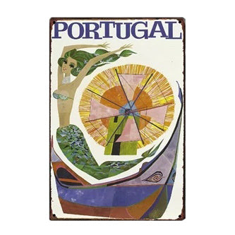 Plaque métal déco vintage 🌍 PORTUGAL N° 13 ✔