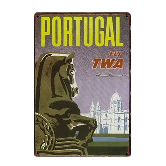 Plaque métal déco vintage 🌍 PORTUGAL N° 3 ✔