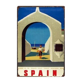 Plaque métal déco vintage 🌍 ESPAGNE N° 21 ✔