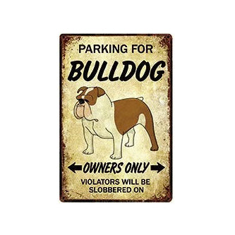 Plaque métal déco vintage 🐕  BULLDOG N° 62 ✔