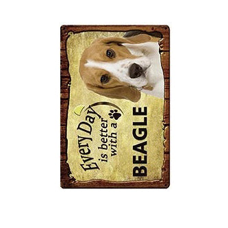 Plaque métal déco vintage 🐕‍🦺 BEAGLE N° 32 ✔