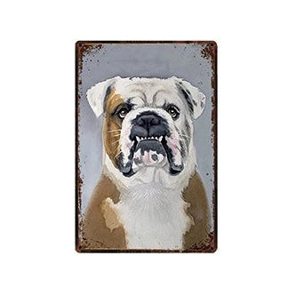 Plaque métal déco vintage 🐕  BULLDOG N° 63 ✔