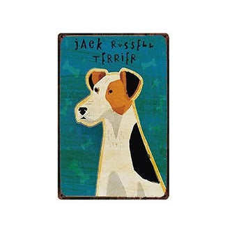 Plaque métal décorative vintage 🐕 JACK RUSSEL N° 62 ✔