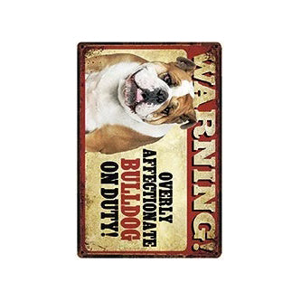 Plaque métal déco vintage 🐕  BULLDOG N° 64 ✔