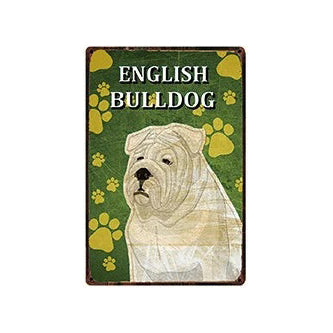 Plaque métal déco vintage 🐕  BULLDOG N° 65 ✔