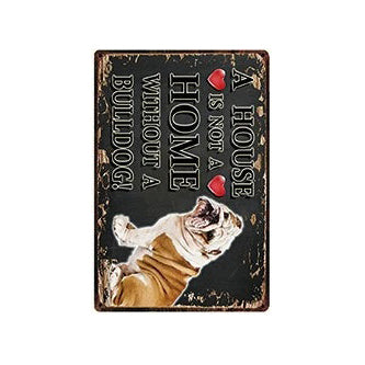 Plaque métal déco vintage 🐕  BULLDOG N° 66 ✔