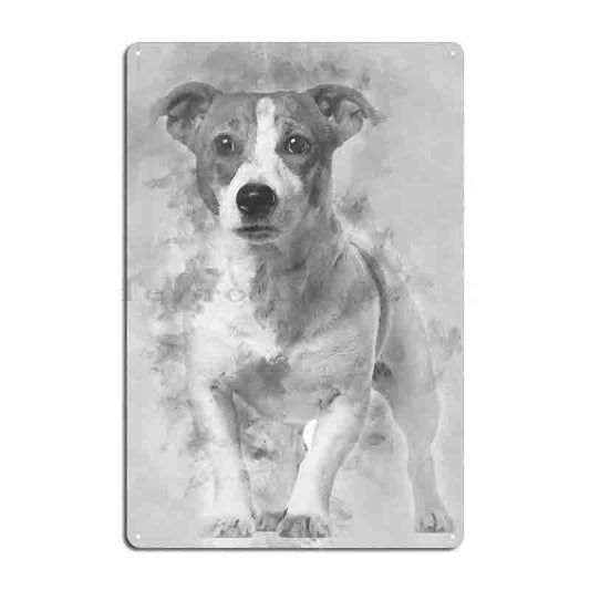 Plaque métal décorative vintage 🐕 JACK RUSSEL N° 10 ✔