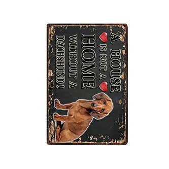 Plaque métal déco vintage 🐕 TECKEL N° 22 ✔