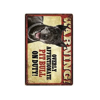 Plaque métal déco vintage 🐕 PITBULL N° 24 ✔