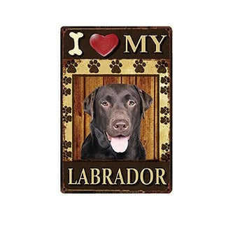 Plaque métal déco vintage 🐕 LABRADOR N° 48 ✔