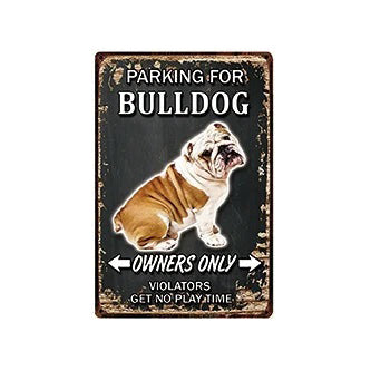 Plaque métal déco vintage 🐕  BULLDOG N° 67 ✔