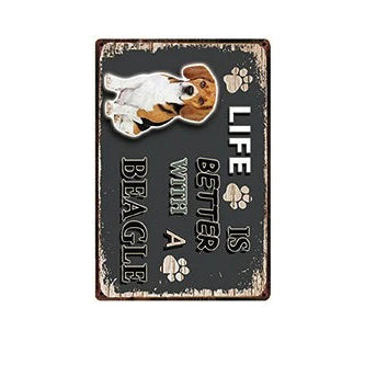 Plaque métal déco vintage 🐕‍🦺 BEAGLE N° 27 ✔