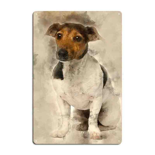 Plaque métal décorative vintage 🐕 JACK RUSSEL N° 8 ✔